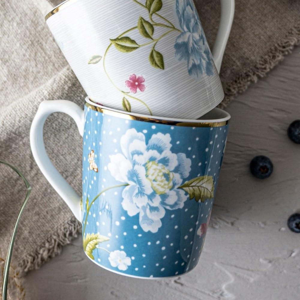 Laura Ashley Heritage Collectables Set/4 Mugs 10.82 Oz Seaspray Uni In Giftbox (Set of 4)