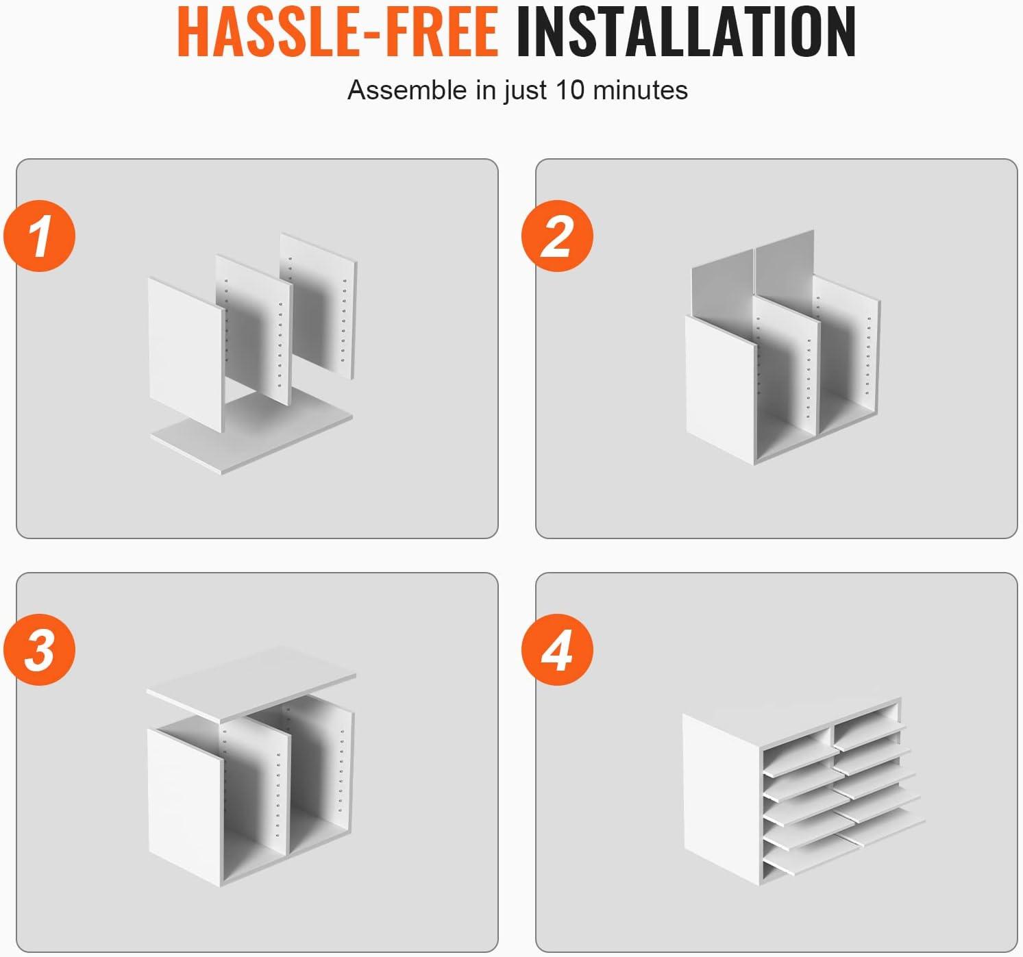 VEVOR VEVOR Manufactured Wood 12 Compartment Mailroom Table Accessory