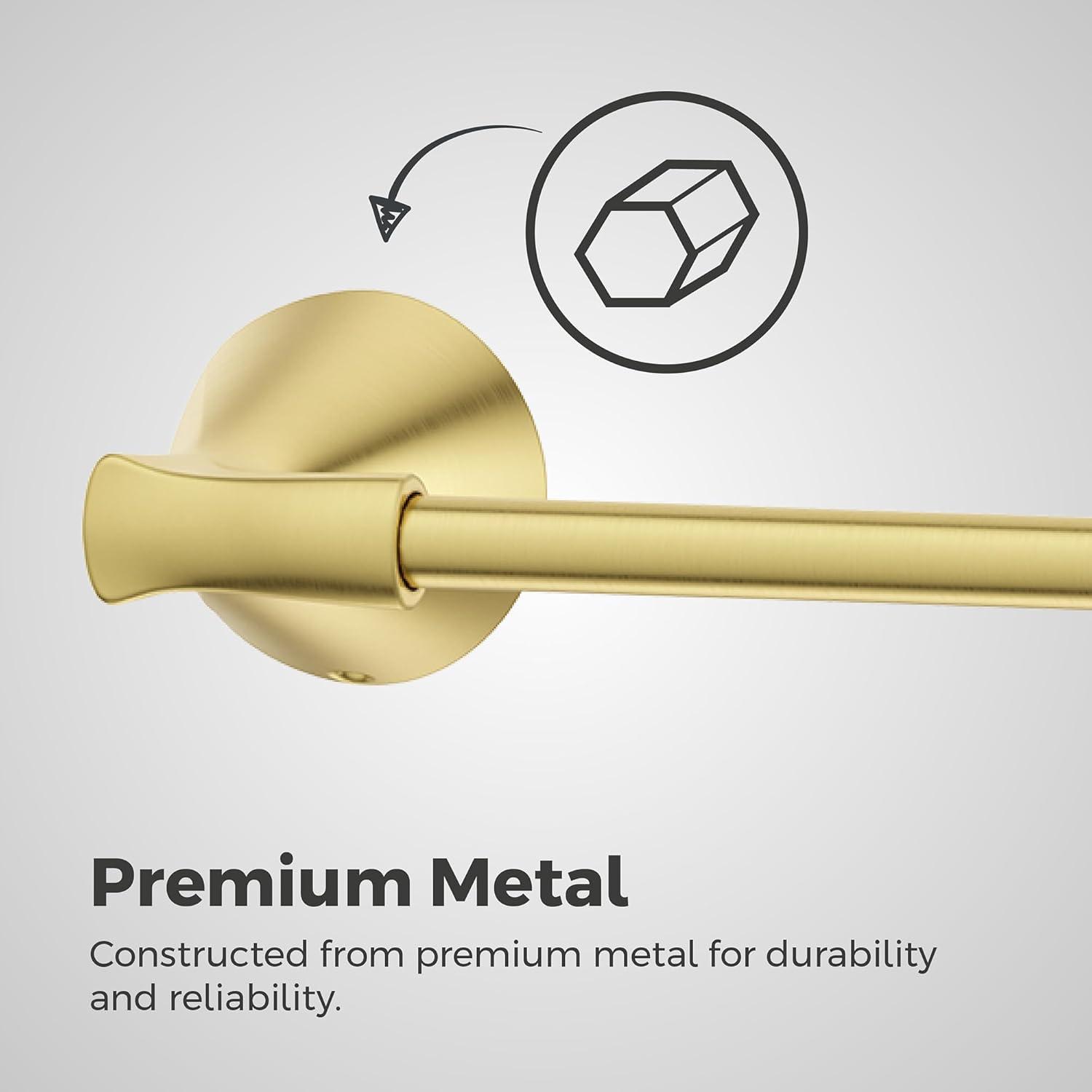 Willa Wall Mount Double Post Toilet Paper Holder in Brushed Gold