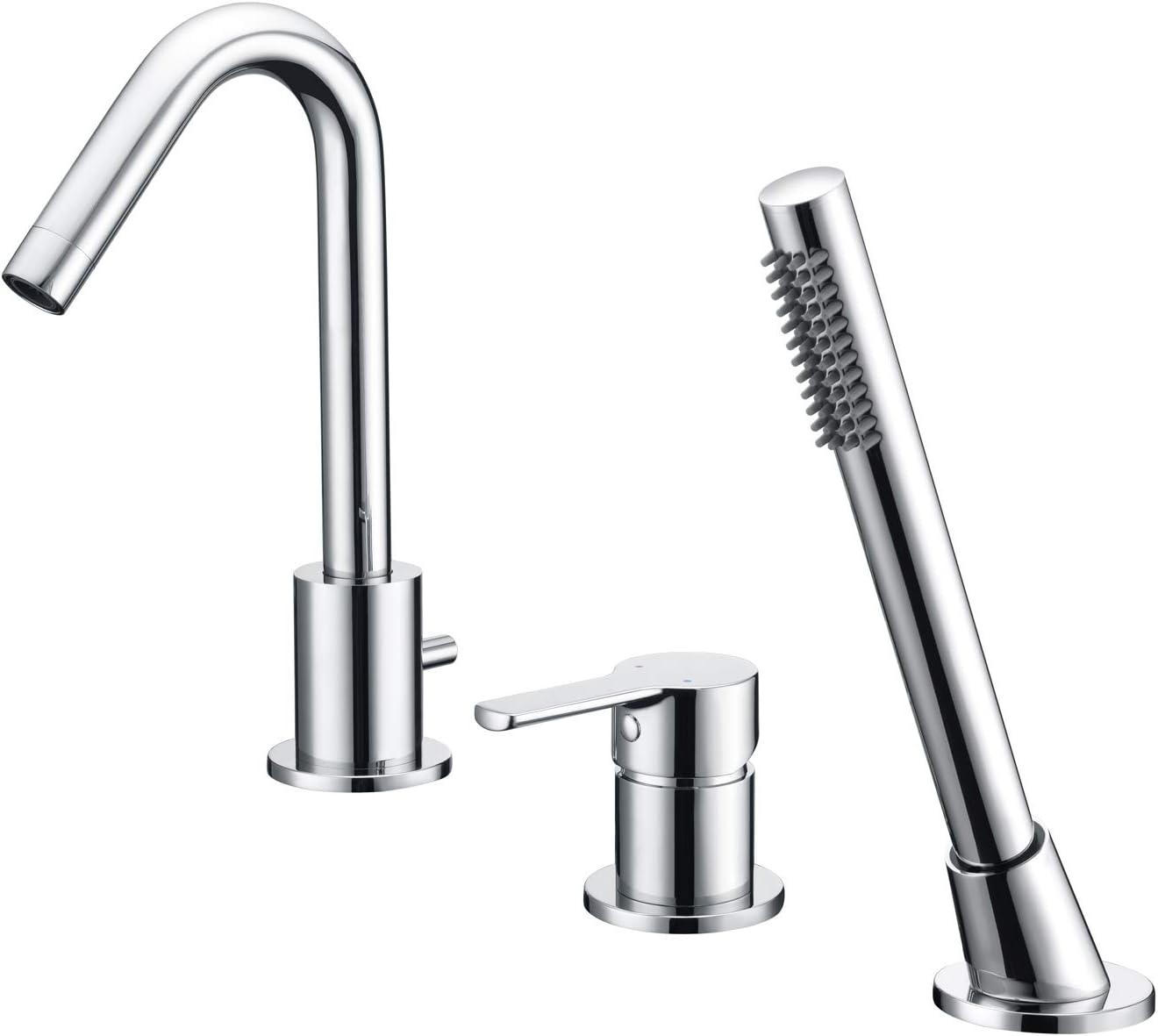 Bathtub Faucet with Handheld Shower, Bath Tub Faucet with Single Handle