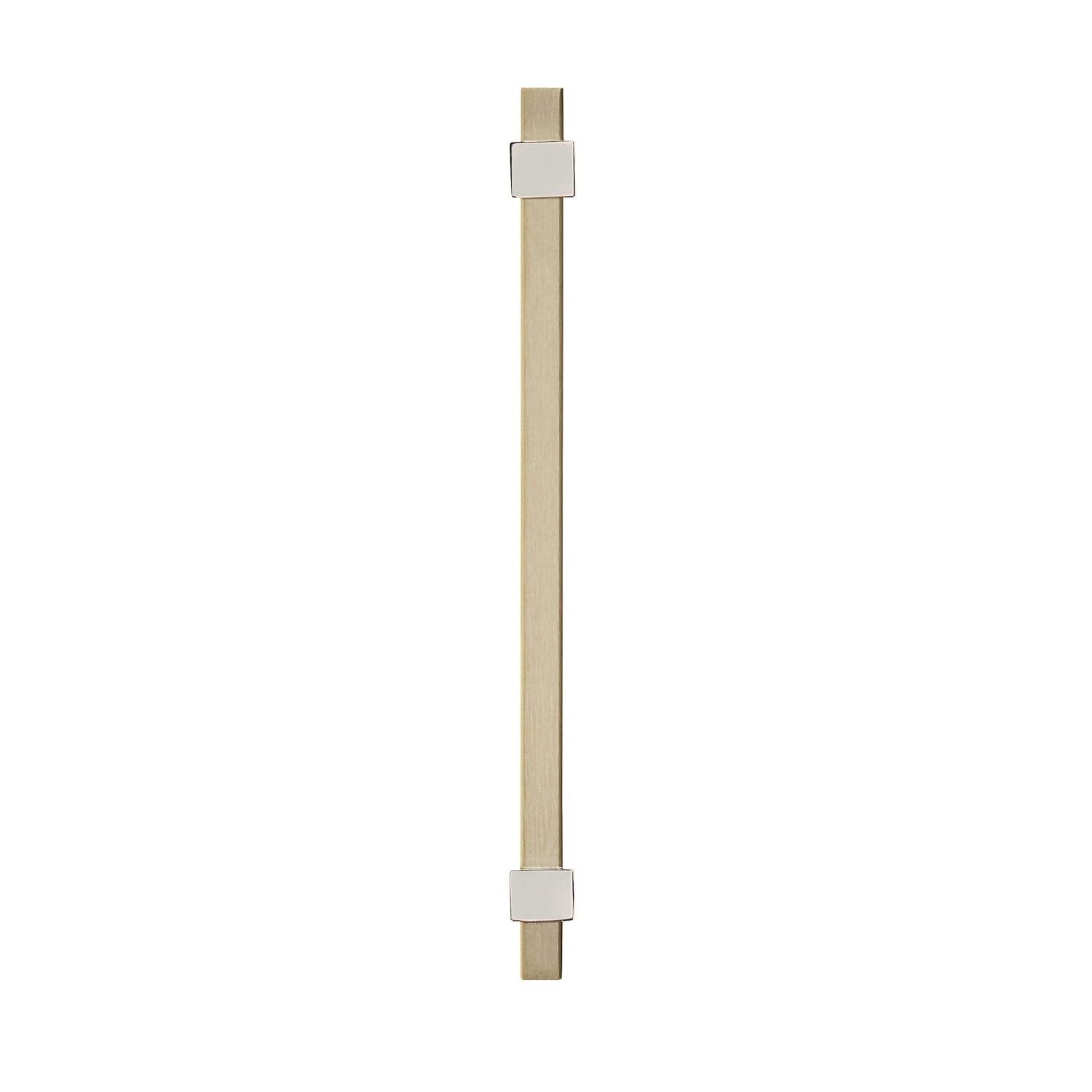 Amerock Mulino 5-1/16 inch (128mm) Center-to-Center Silver Champagne/Polished Chrome Cabinet Pull