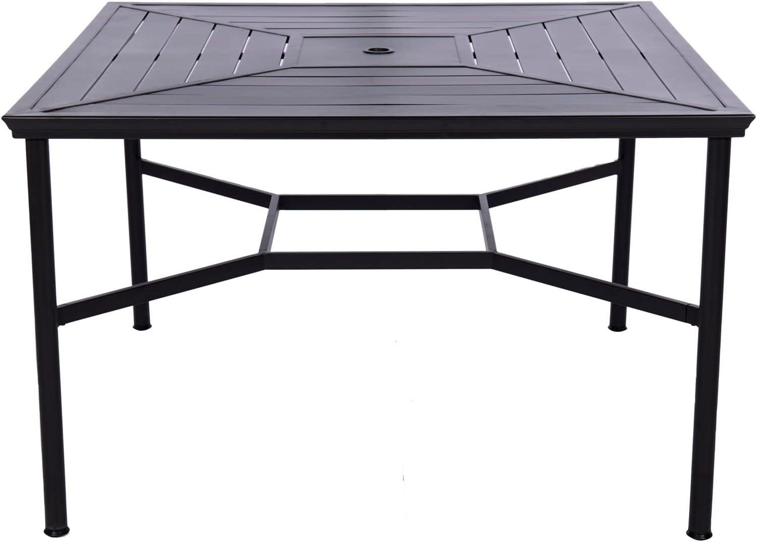 Hanover Montclair 9-Piece High-Dining Set in Ocean Blue with 8 Counter-Height Swivel Chairs and 60-Inch Square Table