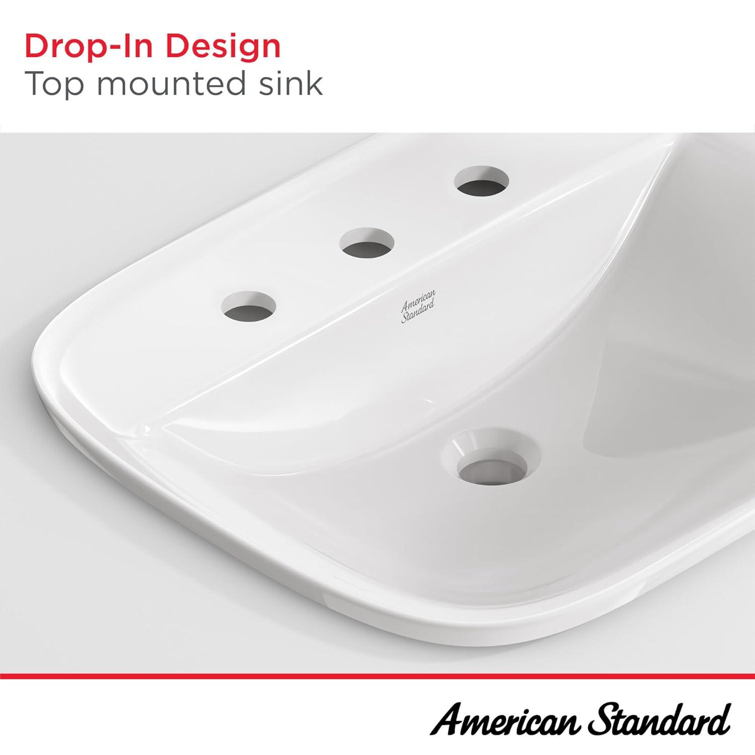 American Standard Aspirations 18'' Vitreous China Rectangular Bathroom Sink with Faucet and Overflow