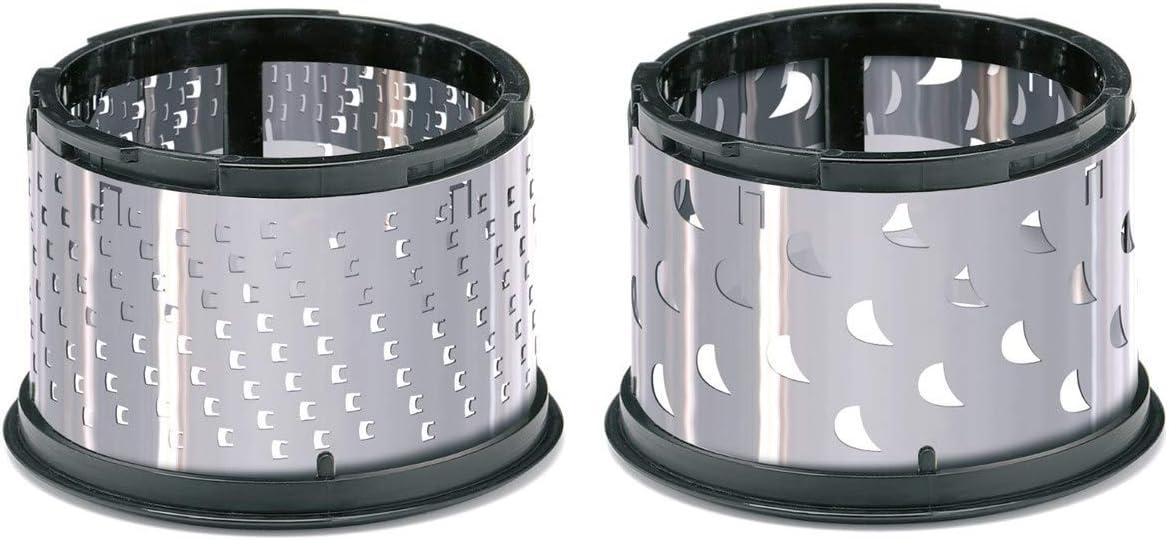 GEFU Black and Silver Rotary Grater with Container