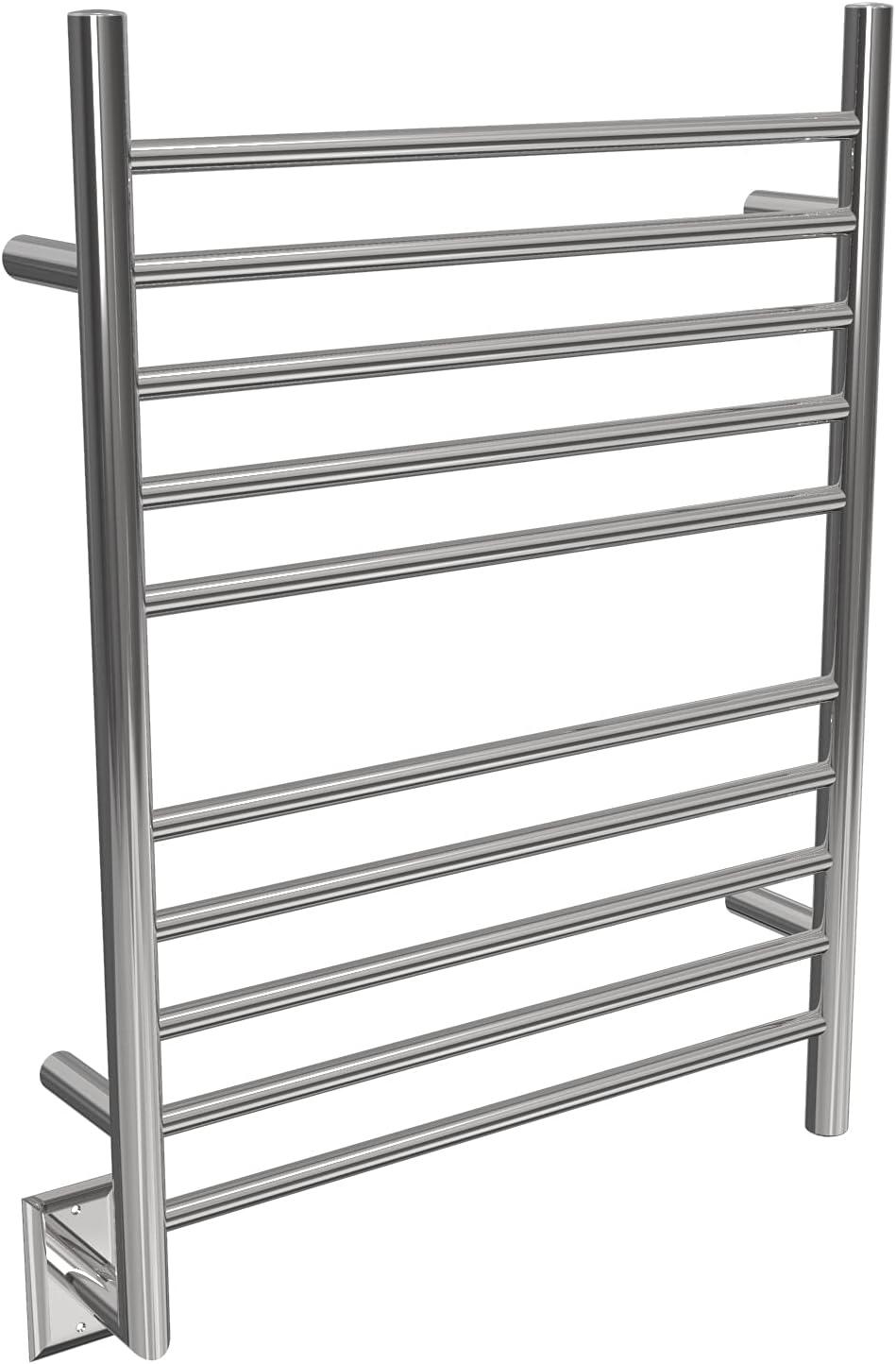 Left Electrical Radiant Straight Towel Warmer Hybrid Plugin/Hardwired