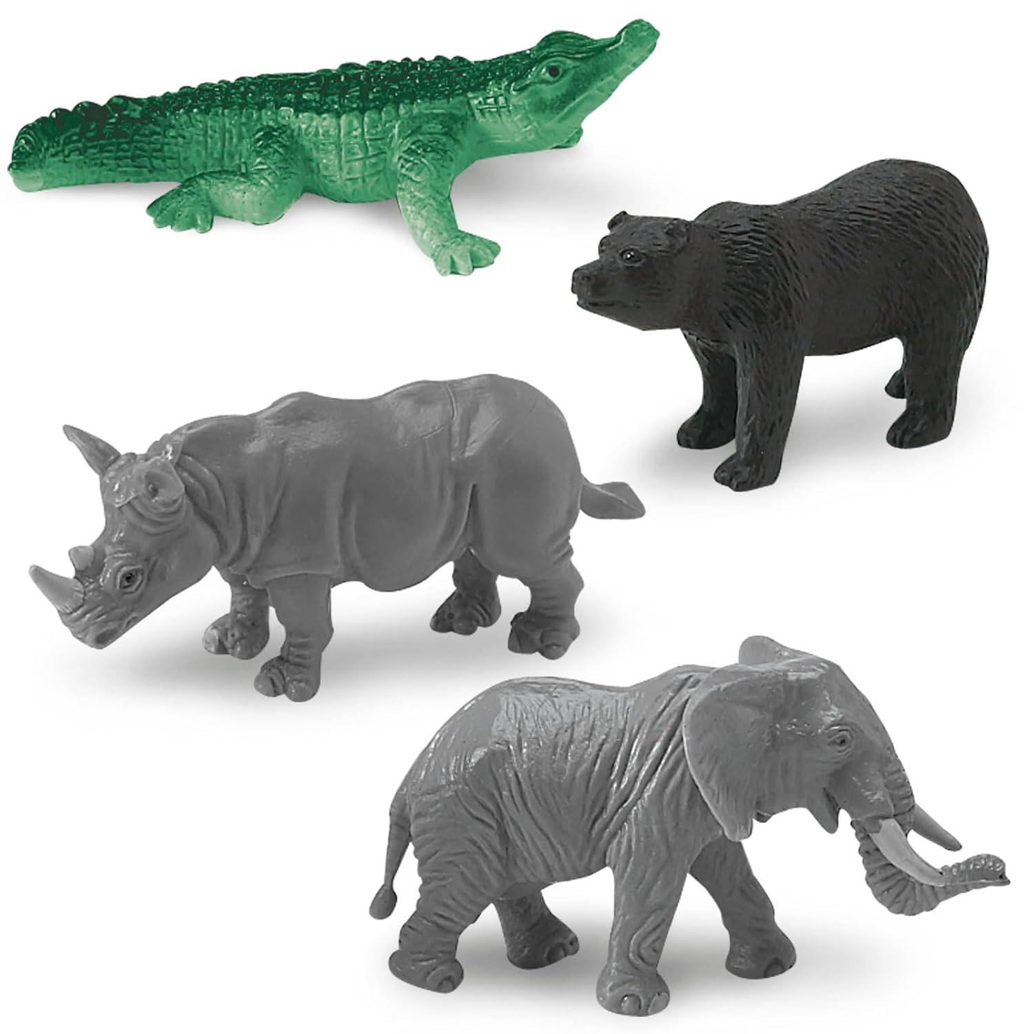 Safari Ltd. Wild Bulk Bag - 48 Jungle & Savanna Animal Figurines - Toy Set for Boys, Girls & Kids Ages 3+