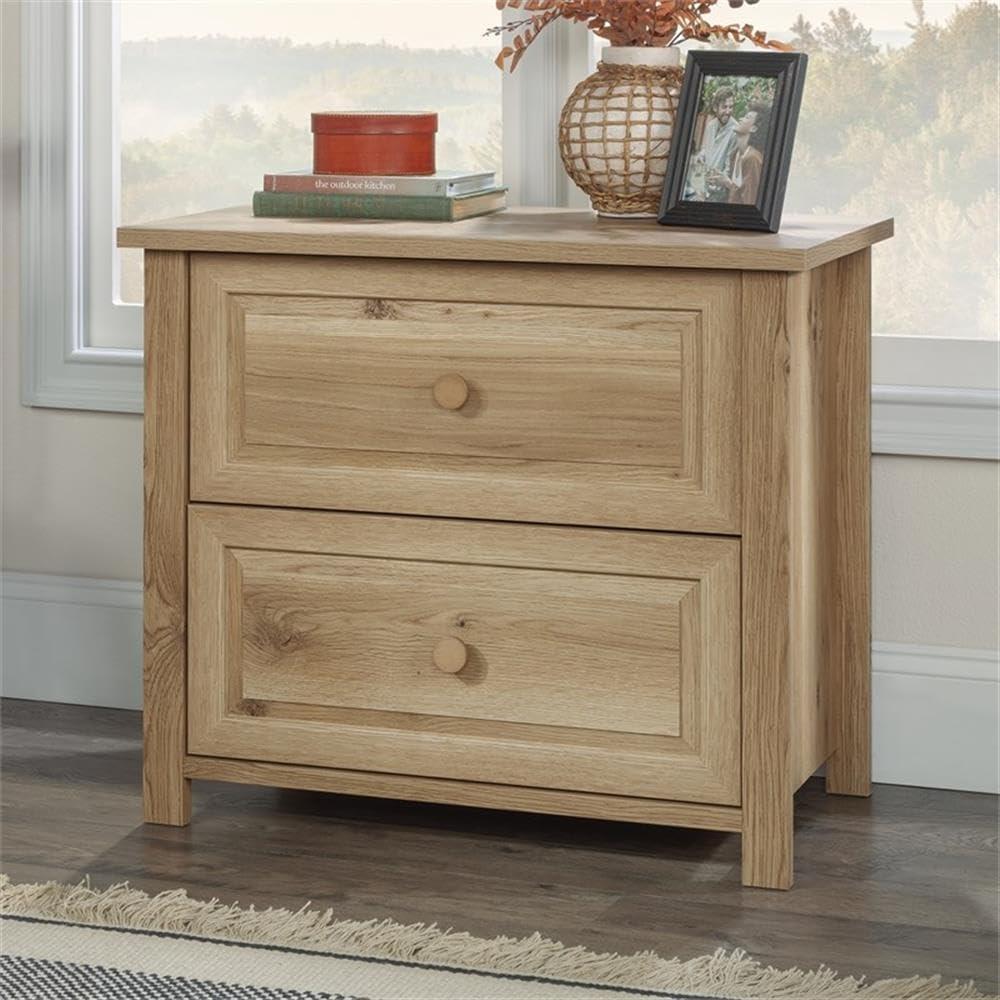 Timber Oak 2-Drawer Lockable Lateral File Cabinet