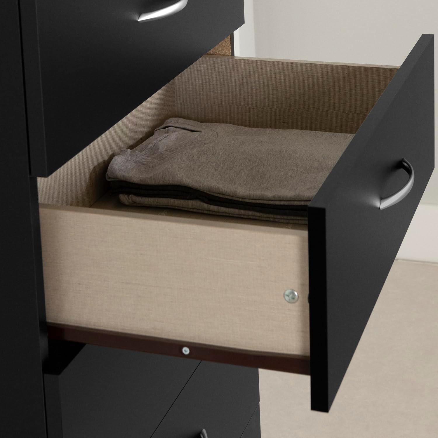 South Shore SoHo 6-Drawer Lingerie Chest, Pure Black