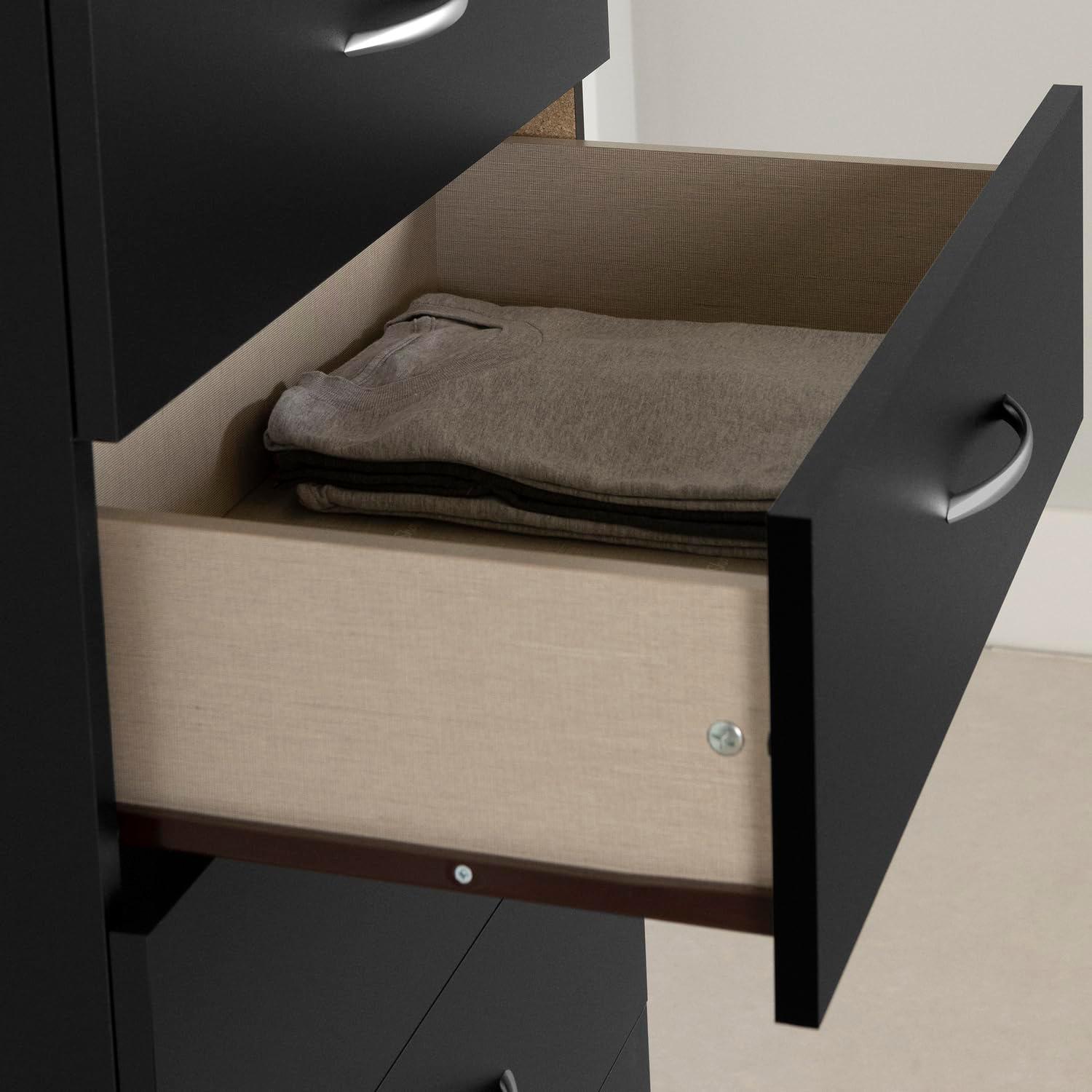 South Shore SoHo 6-Drawer Lingerie Chest, Pure Black