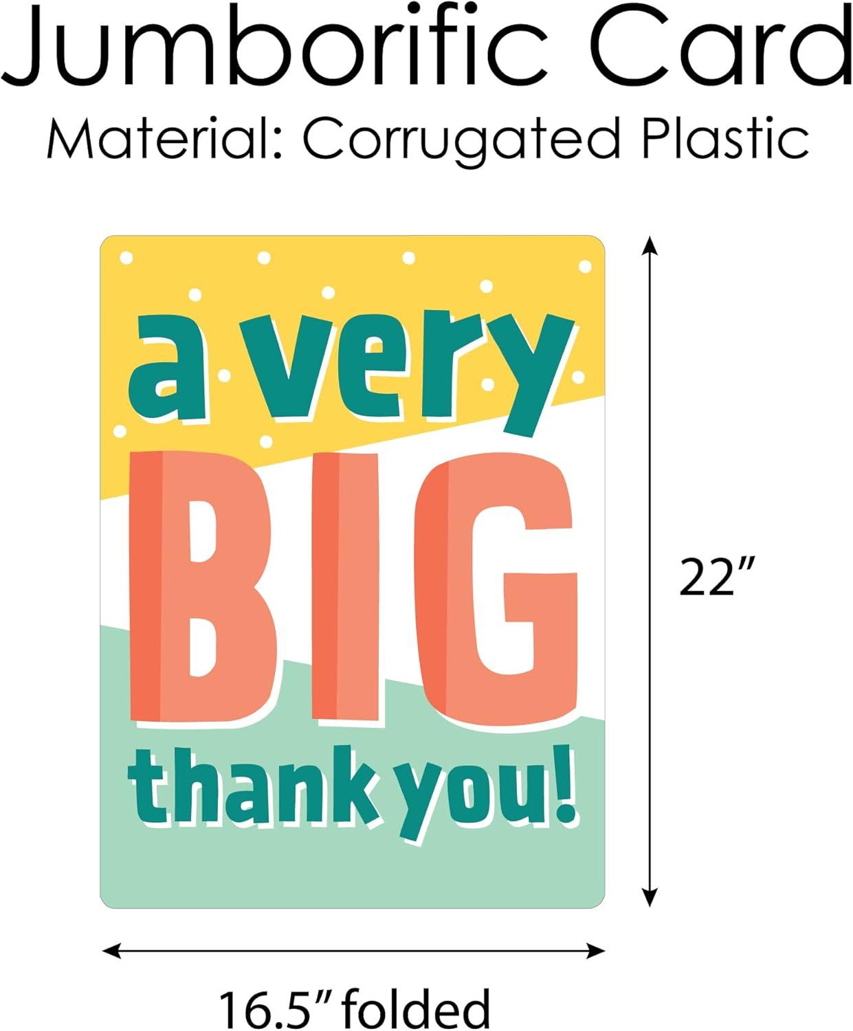 Big Dot of Happiness Good Luck - Encouragement Giant Greeting Card - Big Shaped Jumborific Card - 16.5 x 22 inches