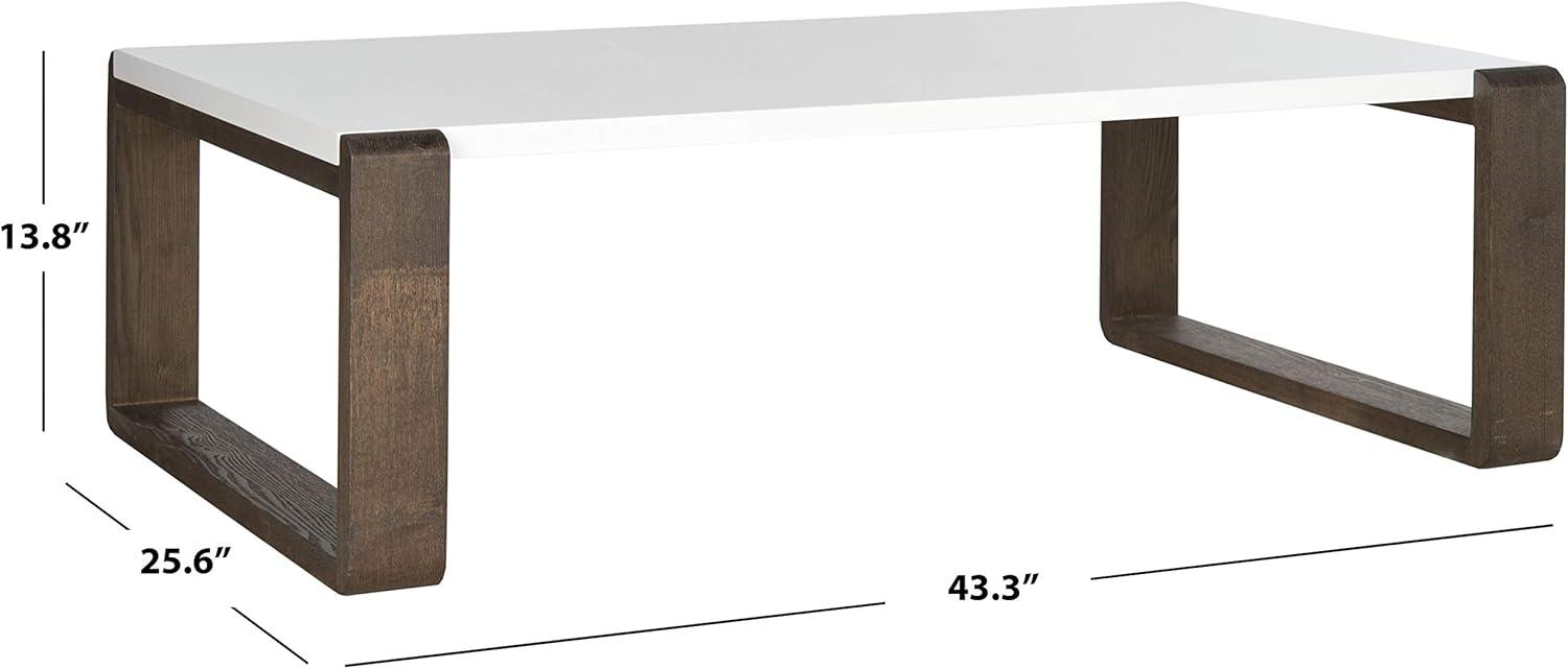 Bartholomewith Coffee Table - White/Grey - Safavieh