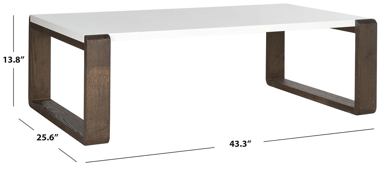 Bartholomewith Coffee Table - White/Grey - Safavieh
