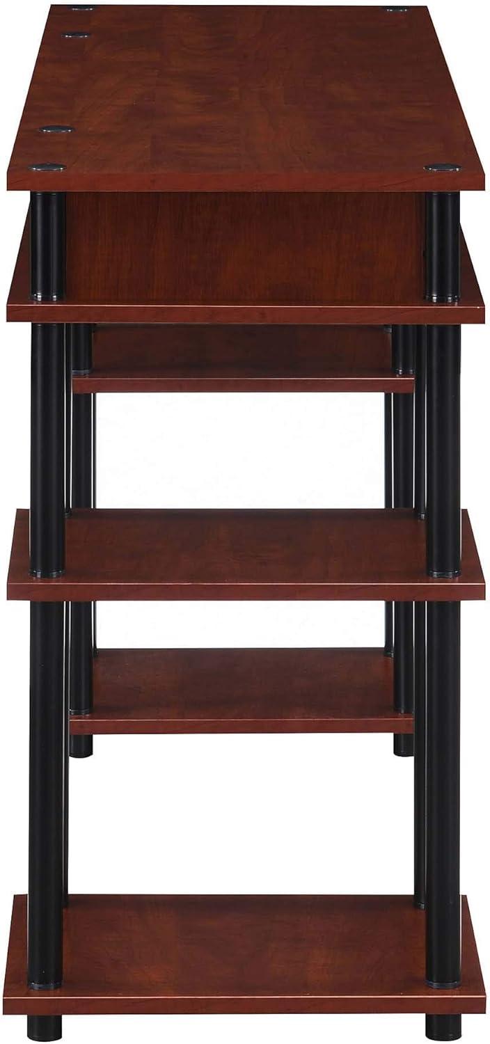 Convenience Concepts Designs2Go No Tools Student Desk with Shelves, Cherry/Black, All Ages - 30" Height