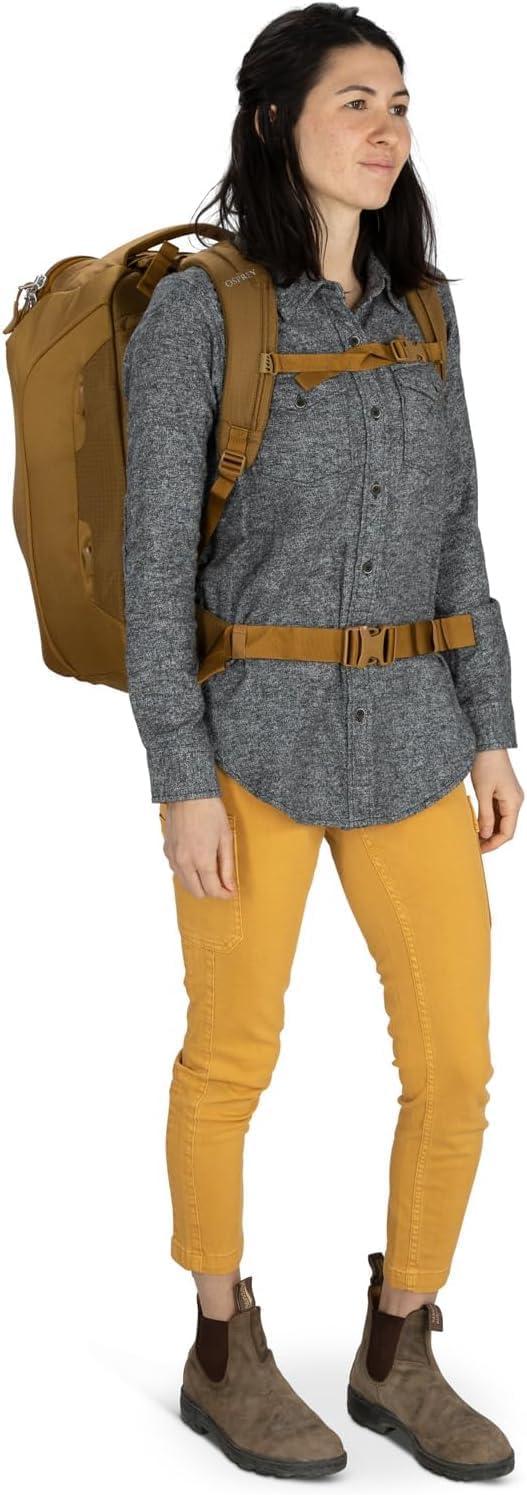Brindle Brown Nylon 46L Travel Backpack with AirScape Panel