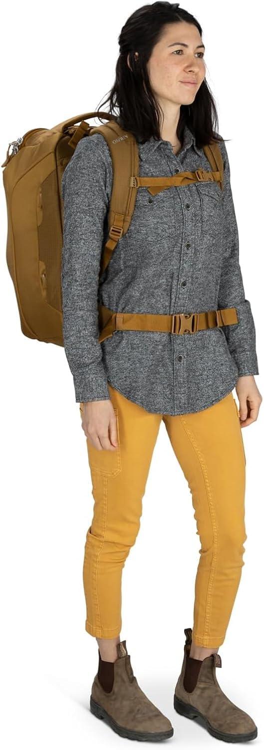 Brindle Brown Nylon 46L Travel Backpack with AirScape Panel