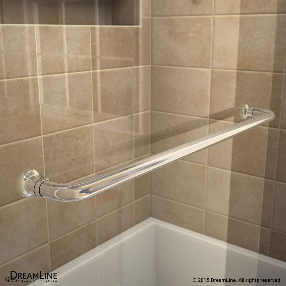 34" W x 58" H Frameless Tub Door