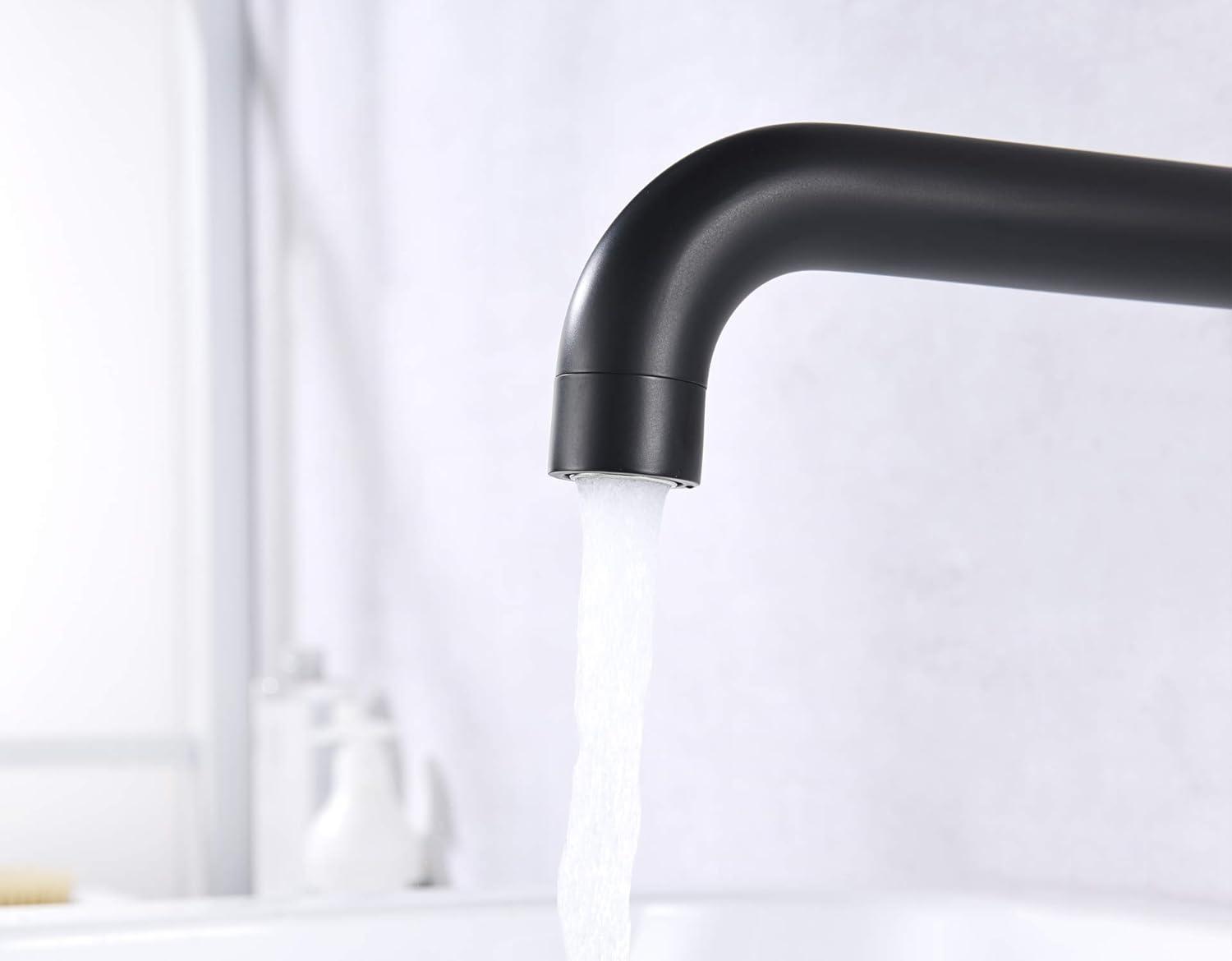 High Flow Rate Extra Long Spout Double Handle Wall Mounted