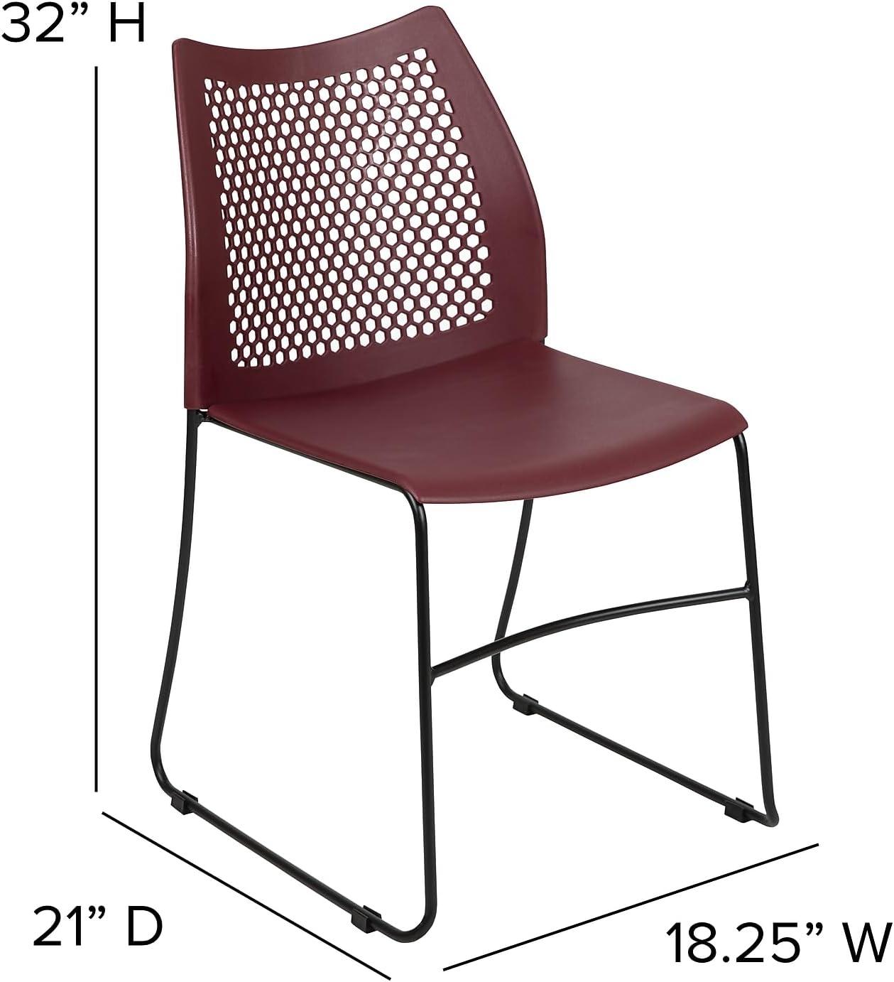 Flash Furniture Antonia 661 lb. Capacity Stack Chair with Air-Vent Back and Powder Coated Sled Base