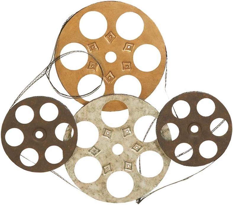 Williston Forge Metal Vintage Movie Reel Film Home Multi Colored Wall Decor