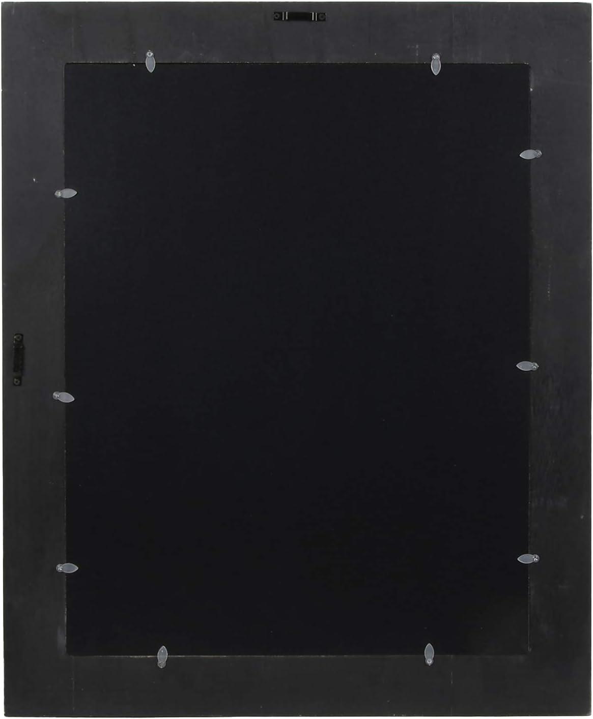 Prinz Coastal 11x14 Matted Black Grooved Picture Frame, Wall Hanging Display