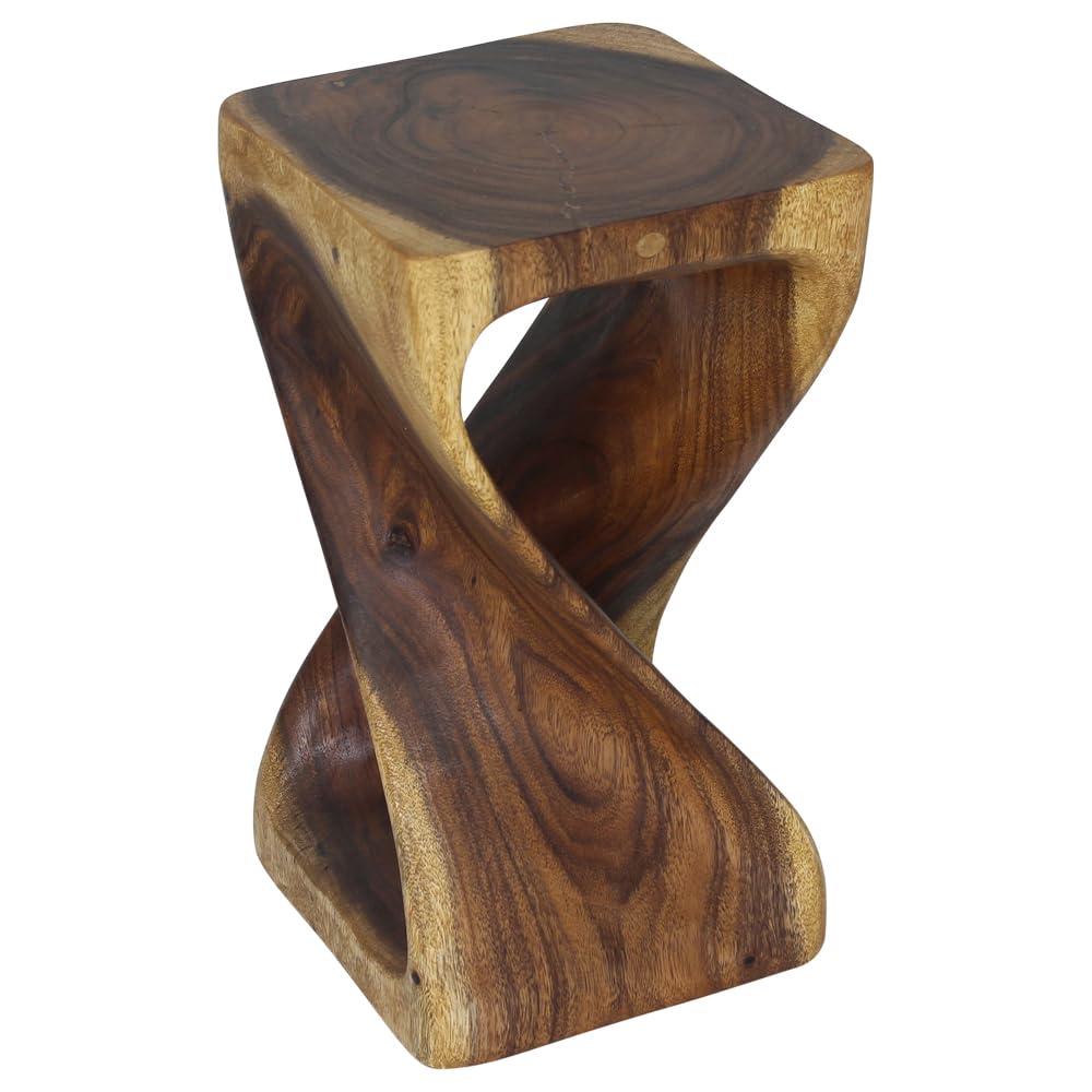 Haussmann ® Original Wood Twist Stool 10 X 10 X 16 In High Walnut Oil - 10" x 10" x 16"