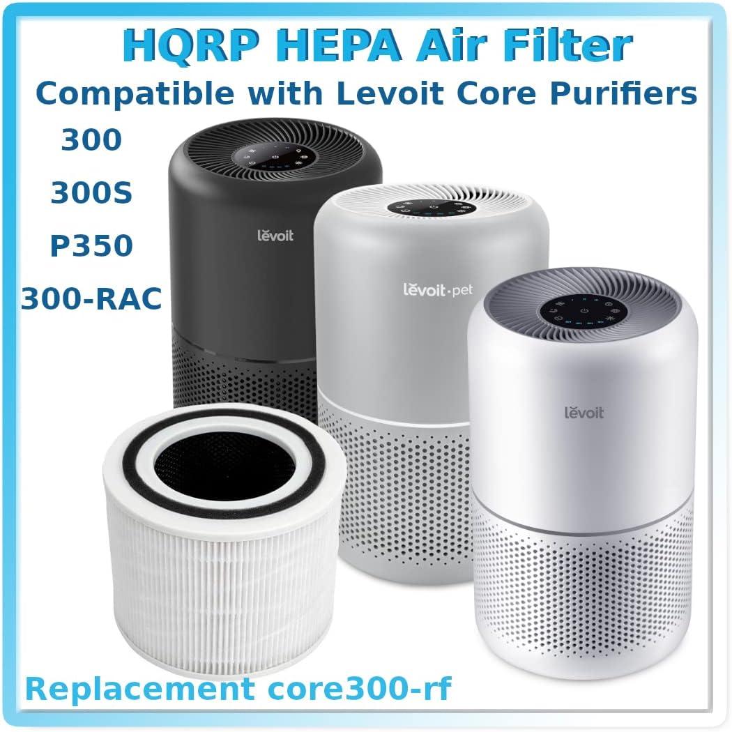 2-Pack Core 300 Replacement Filter for LEVOIT Core 300 and Core 300S Air Purifier, H13 True HEPA Filter and Activated Carbon, Replace Core 300-RF