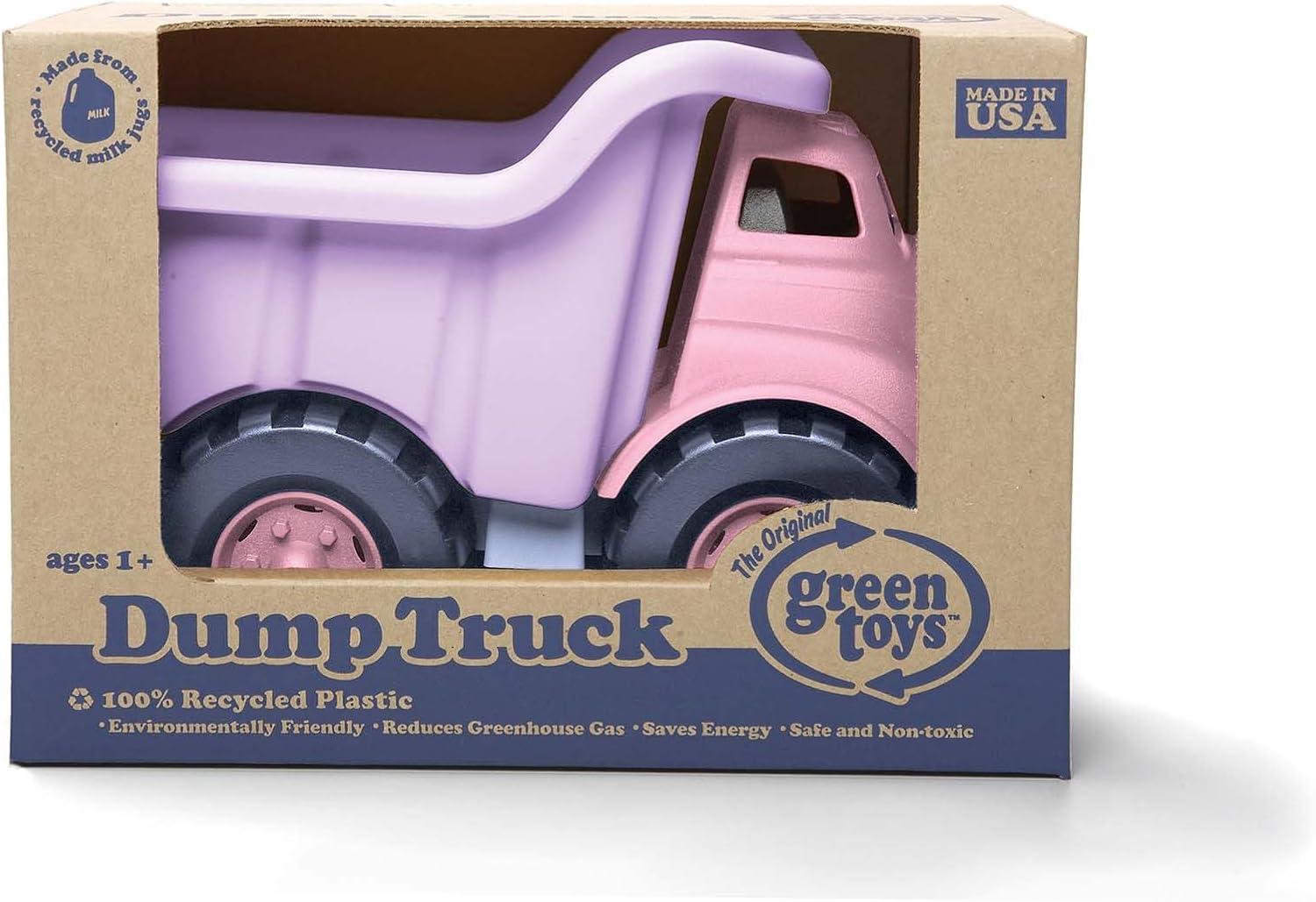 Green Toys Pink Dump Truck, for Toddlers Ages 1+ Made from 100% recycled plastic