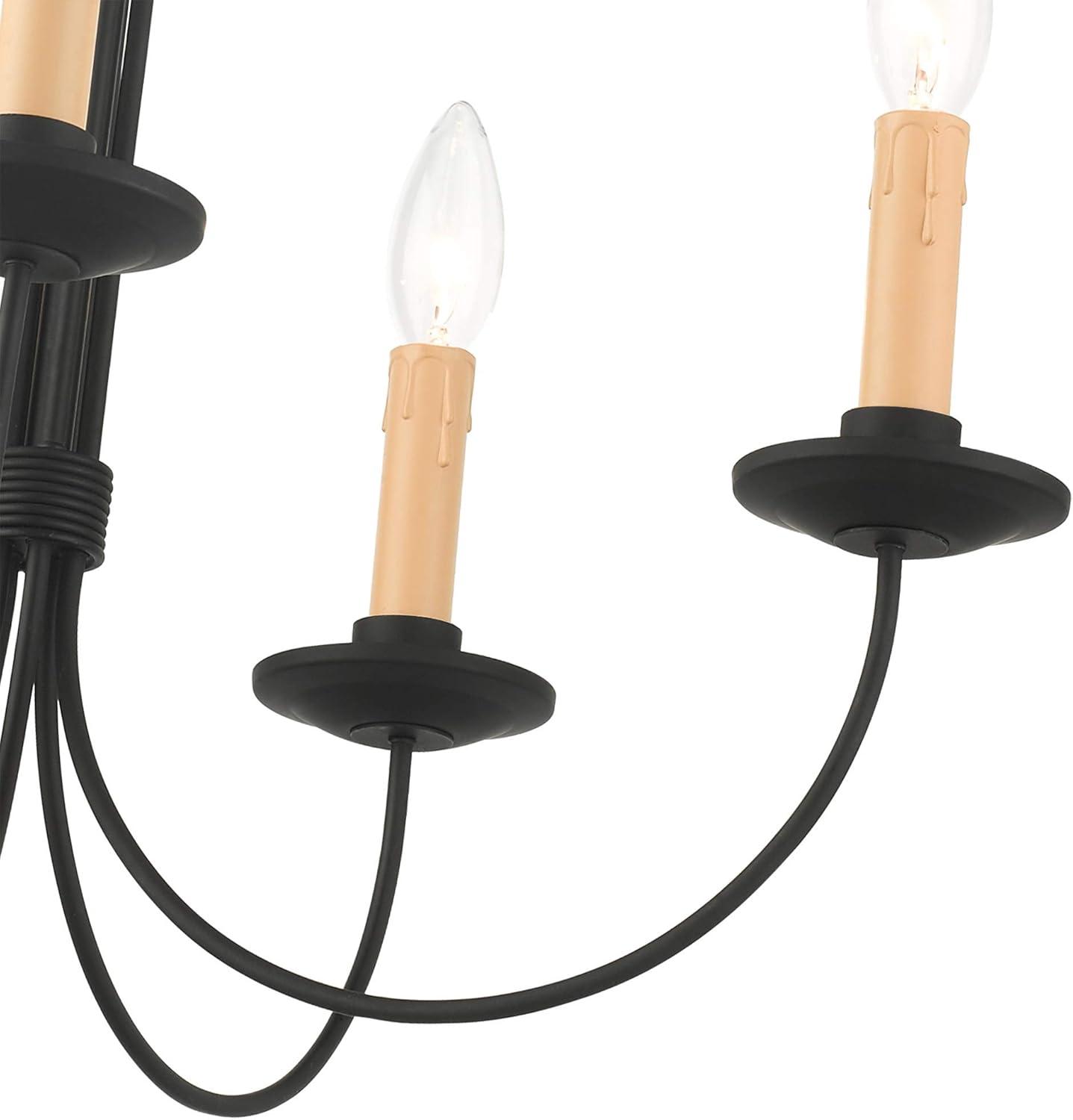 Elegant Heritage 5-Light Black Candelabra Chandelier