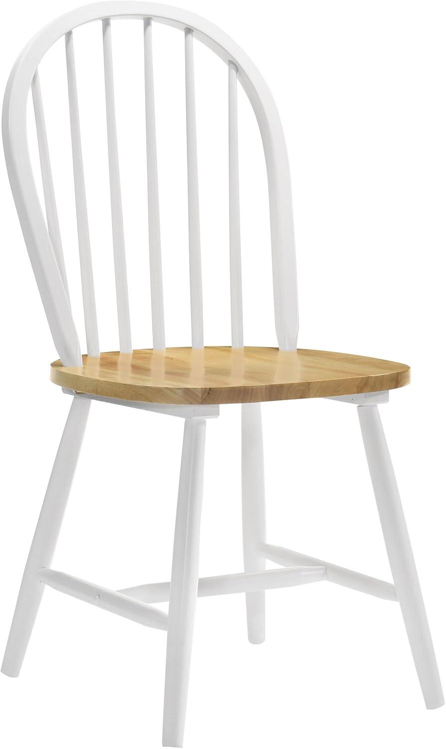 Coaster Farmhouse Windsor Wood Dining Chairs in White