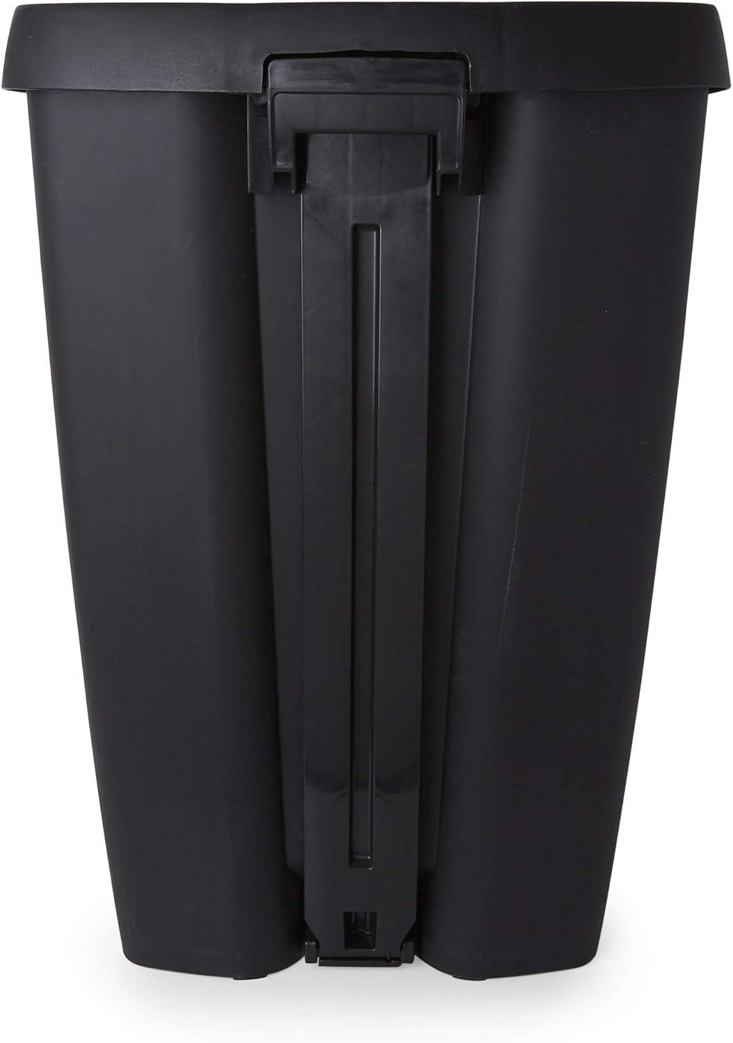 Umbra 13gal Brim Step Trash Can Black/Nickel: Kitchen Trash Can, 50 Quart, Indoor, Polypropylene, Spot Clean