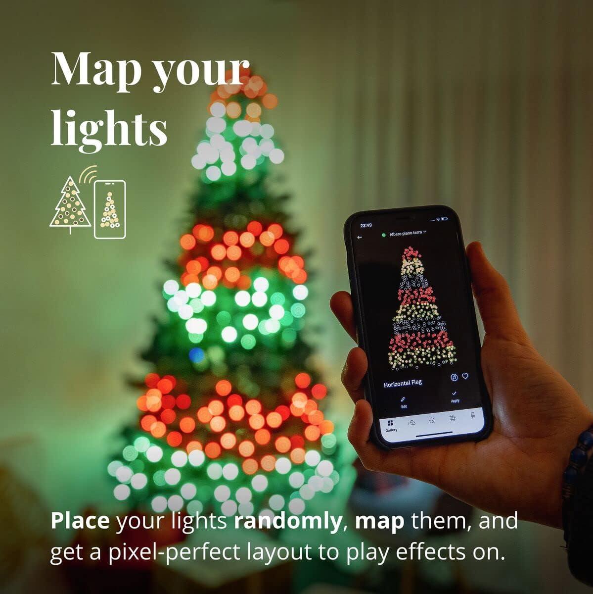 Twinkly App-Controlled 157.5ft Smart String LED Lights with 600 RGB+W LEDs - WiFi & Bluetooth Connectivity, Sync with Music, Indoor/Outdoor Use (IP44), Compatible with Google Assistant & Amazon Alexa