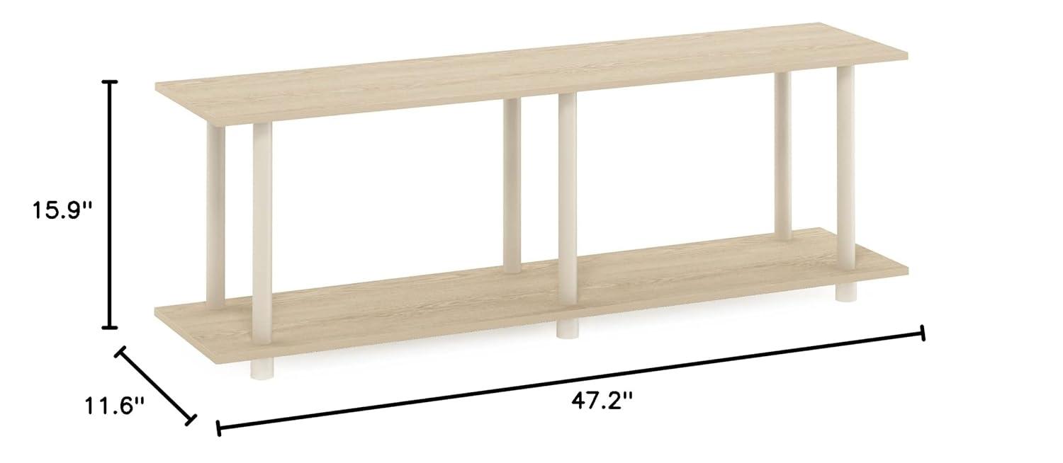 Furinno 22086BHOBE Turn-N-Tube No Tools Modern Rectangle Side Table, Bauhaus Oak & Beige