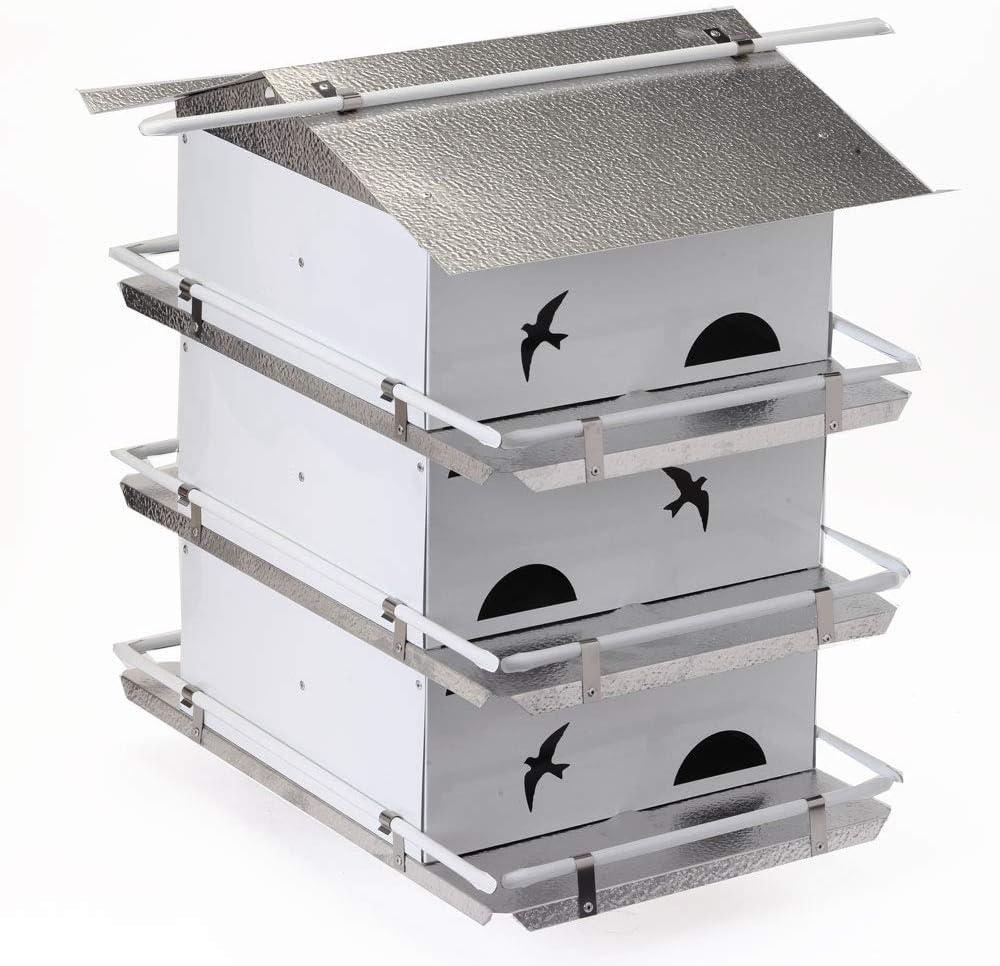 Birds Choice 20" Silver Purple Martin House Watersedge Suites: Aluminum, Weather-Resistant, Pole Mount