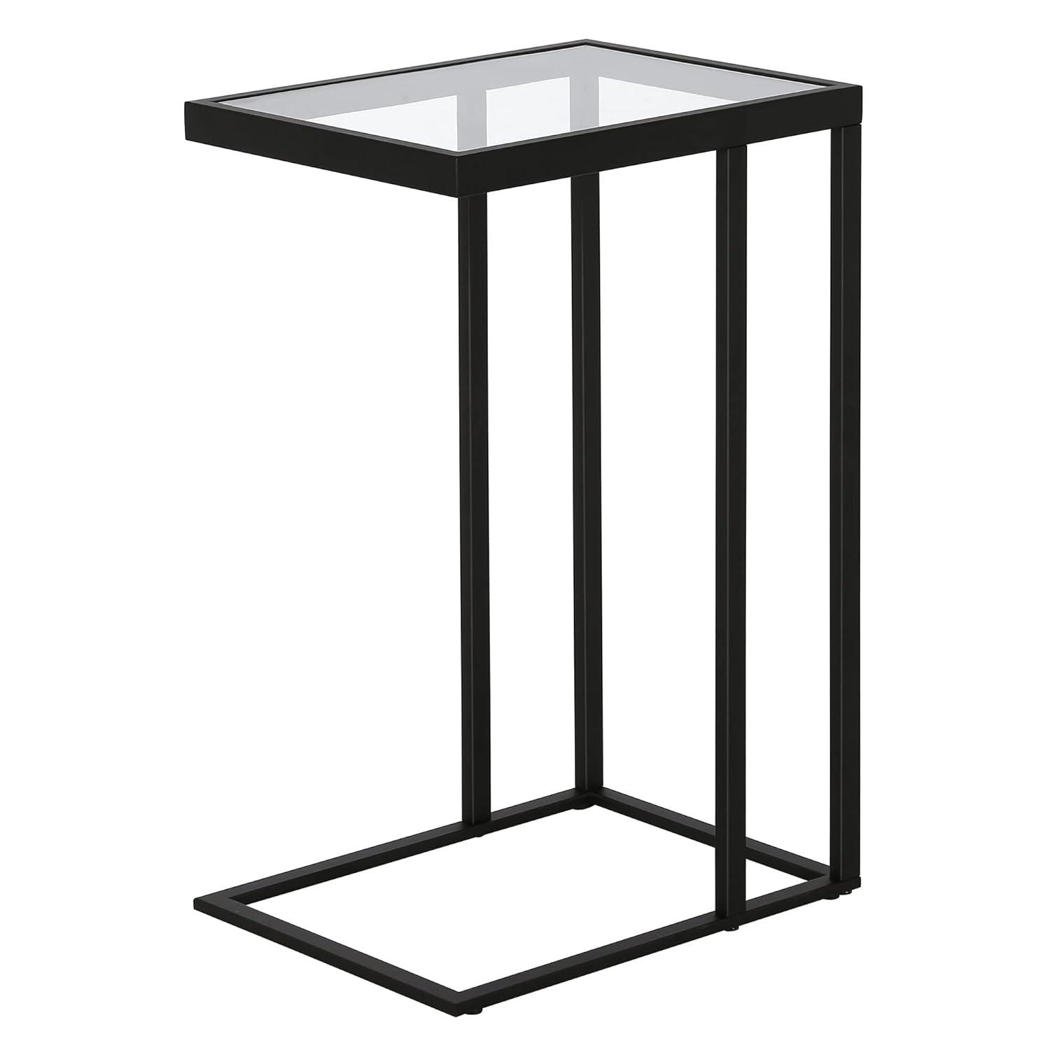 Evelyn&Zoe Alexis 16" Wide Rectangular Side Table, Blackened Bronze