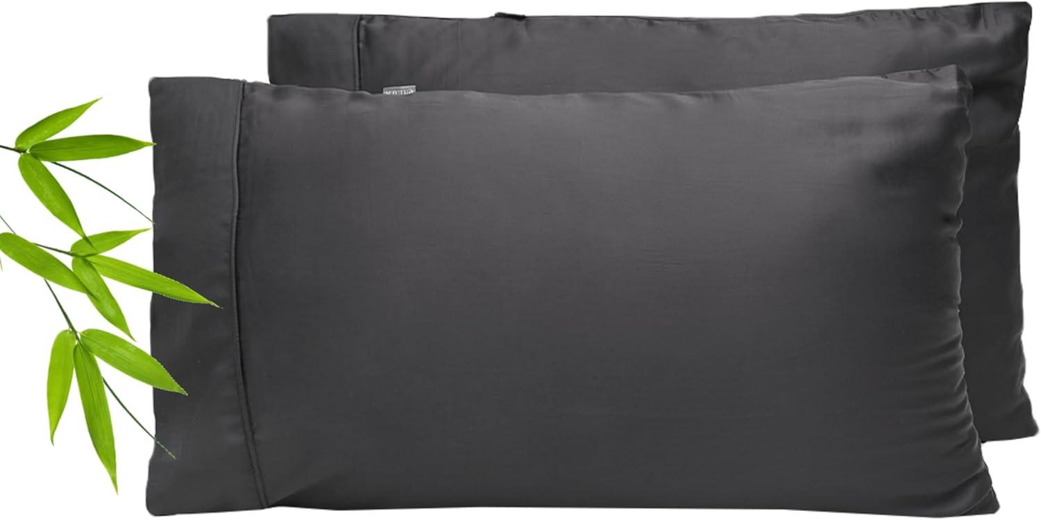 Slate Gray Cotton Hypoallergenic Standard Pillowcase Set