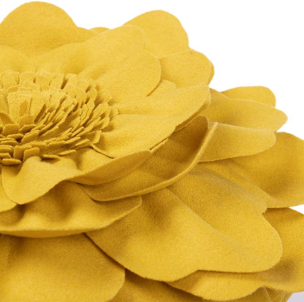 JWH 3D Floral Throw Pillow Floral Throw Pillow