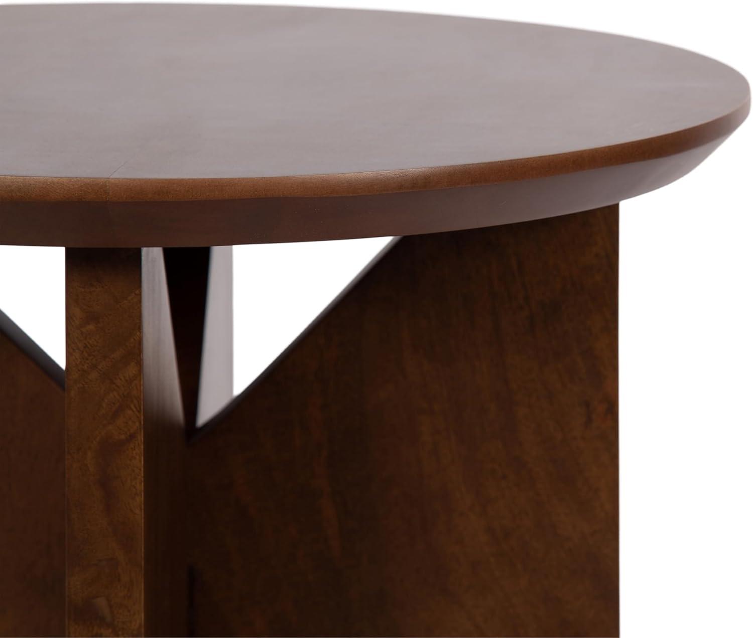 Kate and Laurel Faiza Wood Side Table, 18x18x20, Walnut Brown