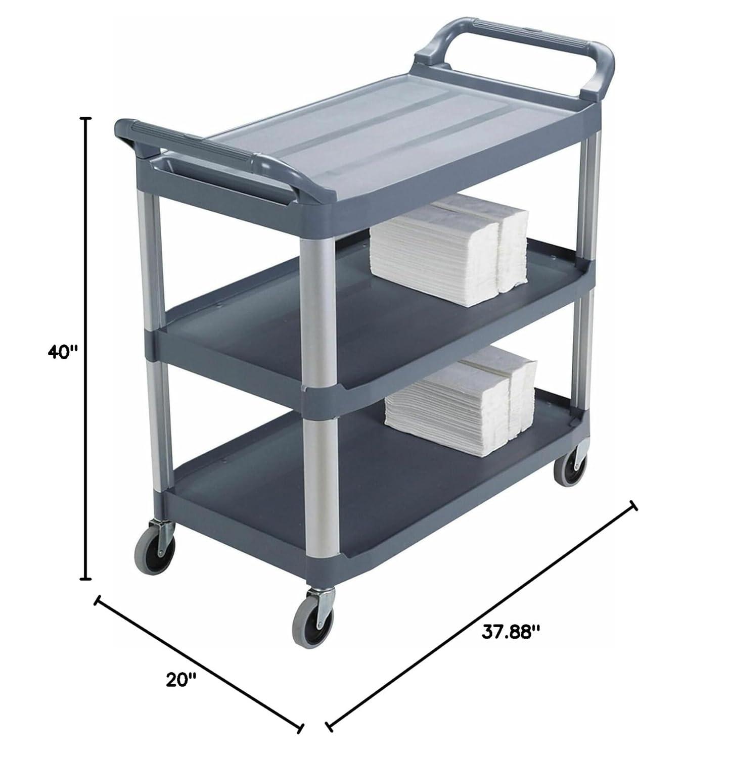 Rubbermaid Commercial Utility Cart,300 lb. Load Cap., PE FG409100GRAY