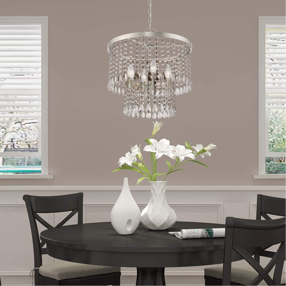 Livex Lighting Elizabeth 4 - Light Chandelier in  Brushed Nickel