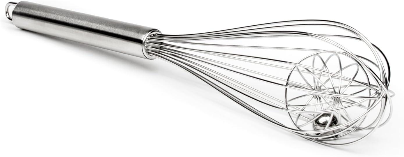 Stainless Steel Basket Cage Whisk with Ball, 12.5 inches