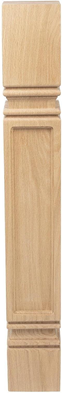 Designer's Edge Millwork 35-1/4 in. High x 5 in. Wide x 5 in. Depth Unfinished North American Solid Red Oak Mission Kitchen Island Leg