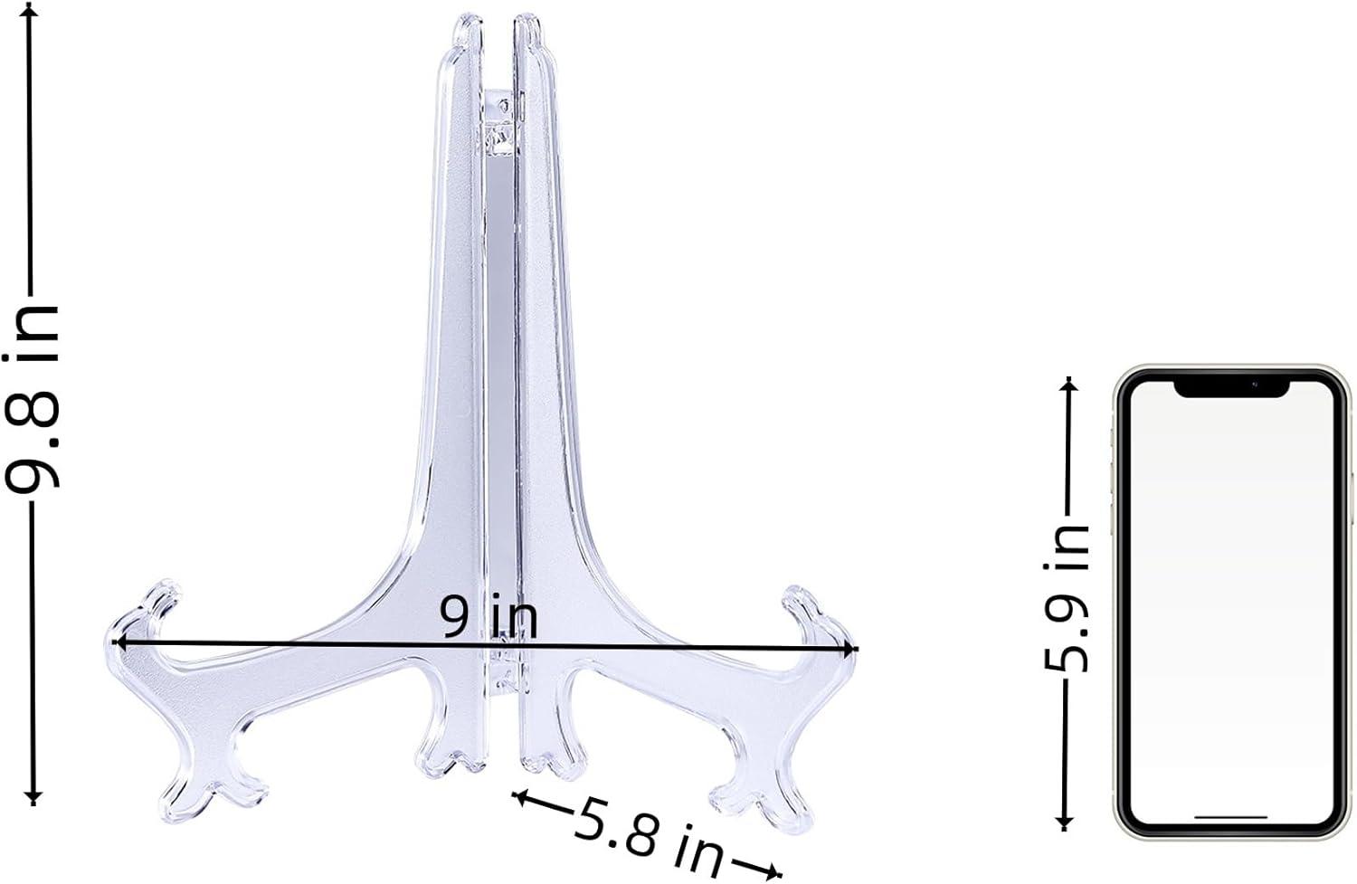 9.8 Inch Clear Acrylic Easels Display Stands, Set of 2