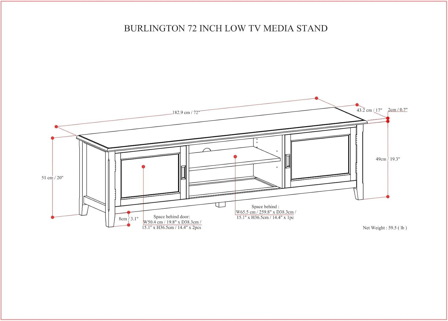 Burlington 72'' W Storage Credenza