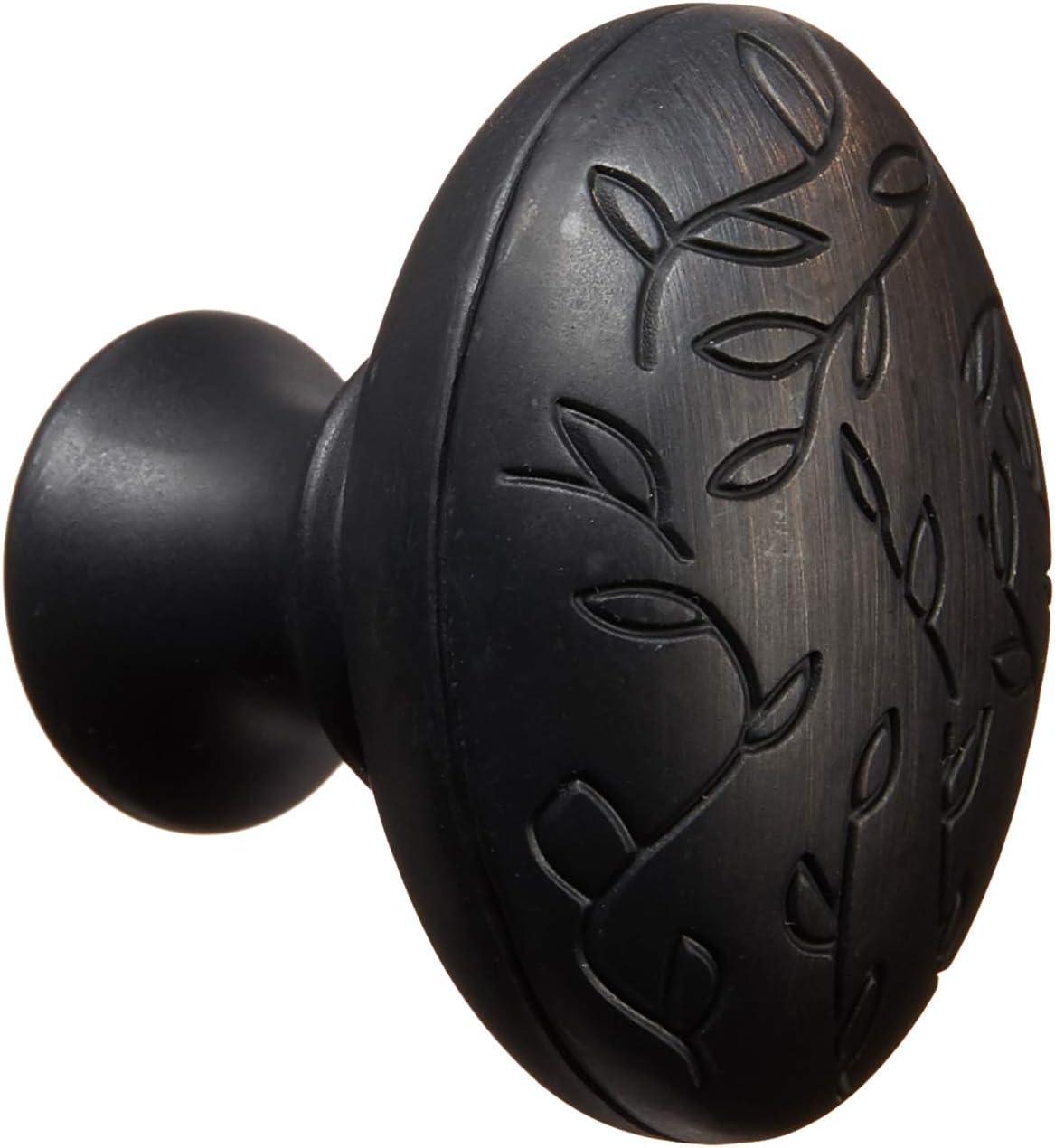 Oil Rubbed Bronze Oval Vine Cabinet Knob