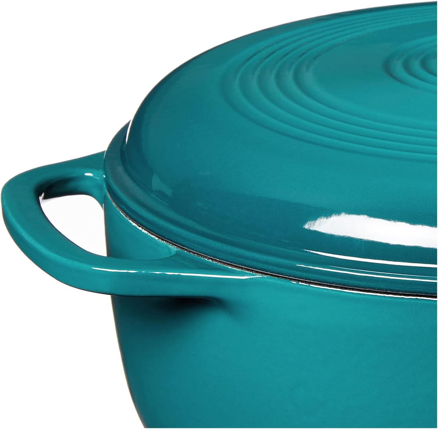 Lagoon Blue 6 Qt Enameled Cast Iron Dutch Oven