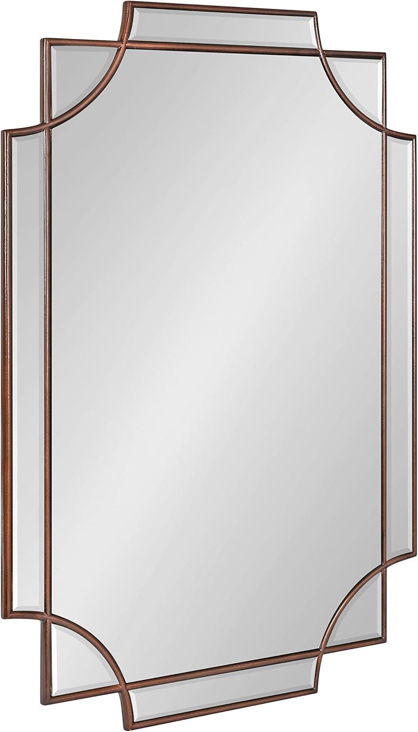 16" x 42" Minuette Decorative Framed Wall Mirror Bronze - Kate & Laurel All Things Decor: Modern Style, No Assembly Required, Wall Mount