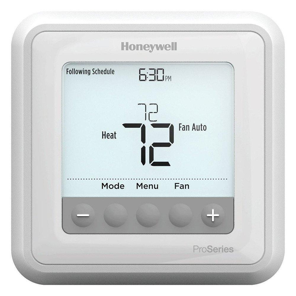 White Digital Programmable Thermostat with LCD Display