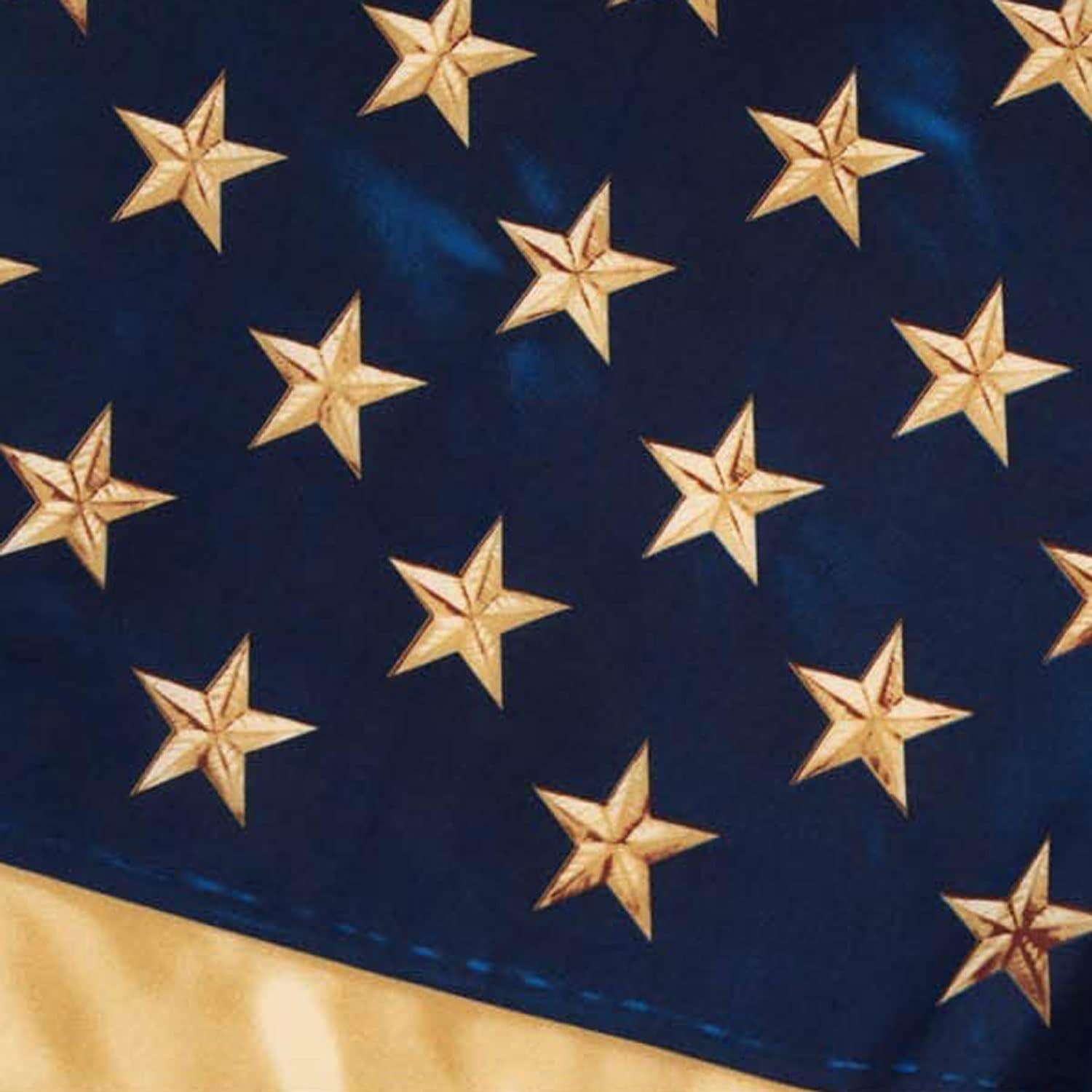 3x5 MWS USA American 50 Star Tea Stained Poly Heavy Duty Flag 3'x5' Grommets