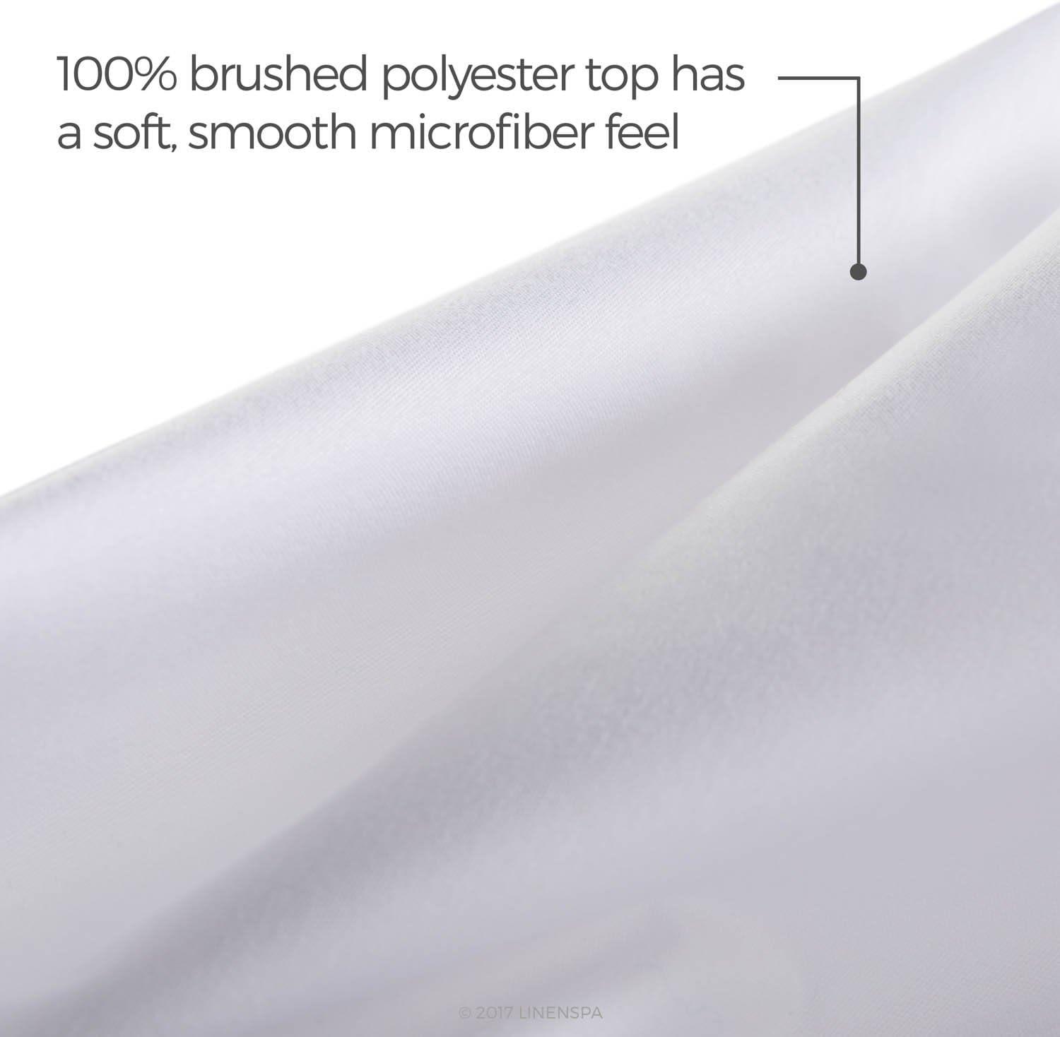 Full Size White Waterproof Polyester Mattress Protector