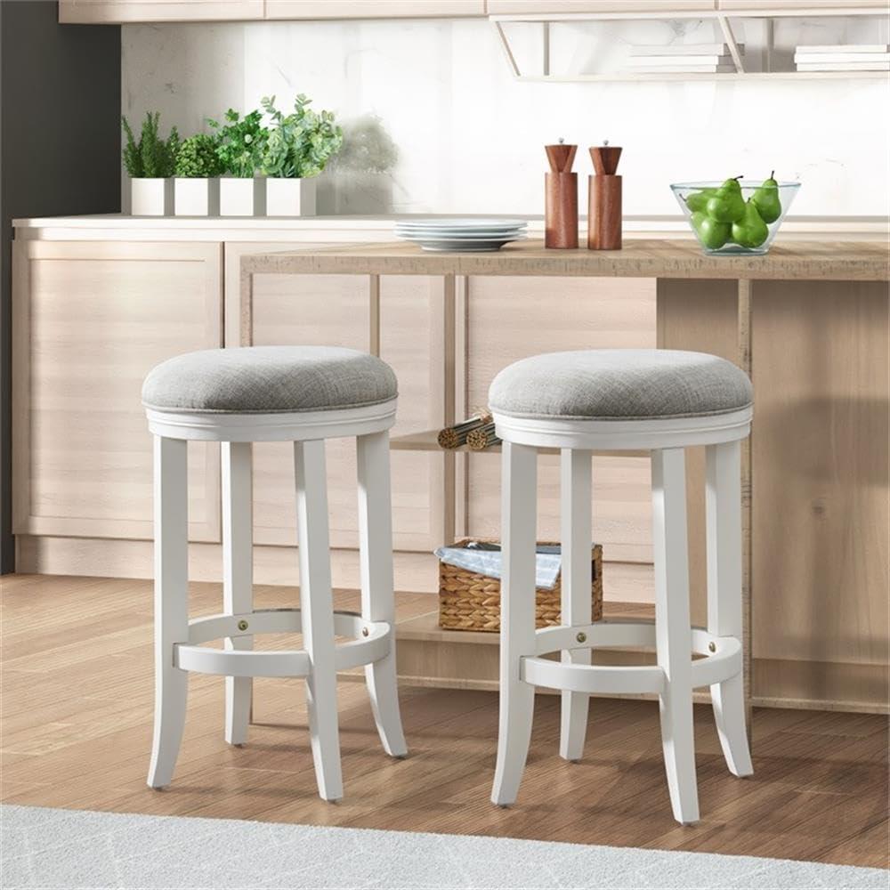 Natick Solid Rubber Wood Counter And Bar Stool